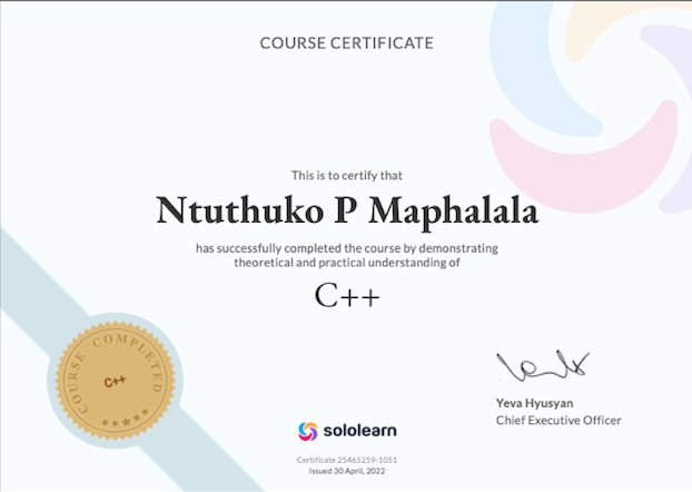 C++ Certificate