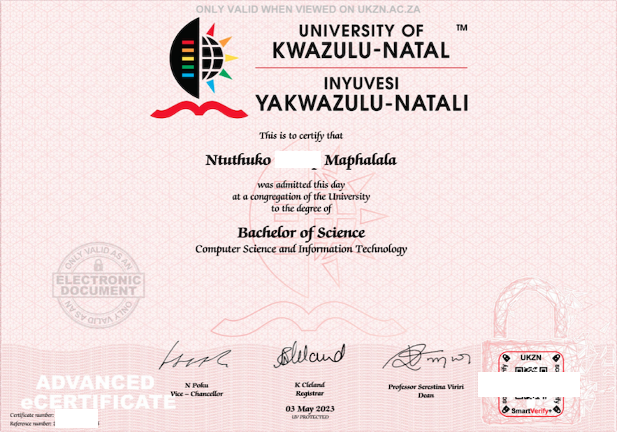 Degree Certificate